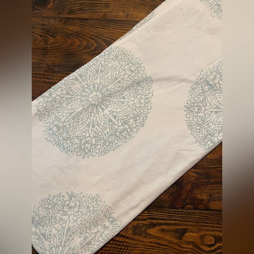 Threshold Blue and White Medallion Shower Curtain